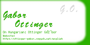 gabor ottinger business card